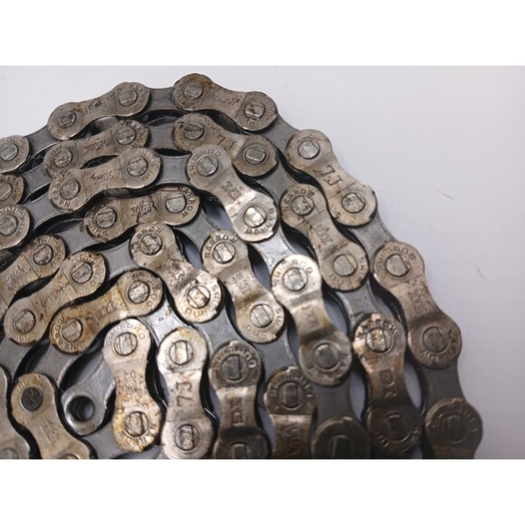 Vintage Shimano Narrow IG-51 Bike Chain IG51 Silver 53" Long 106 Links "7J" Mark - Picture 10 of 11